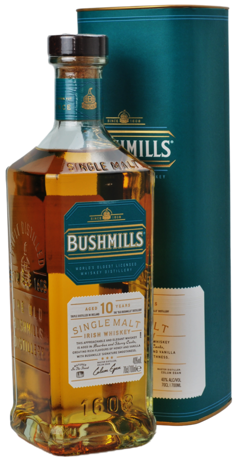 Bushmills 10y 40% 0,7 l (čistá fľaša)