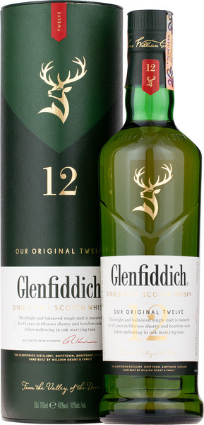 Glenfiddich Single Malt 12y 40% 0,7 l (tuba)
