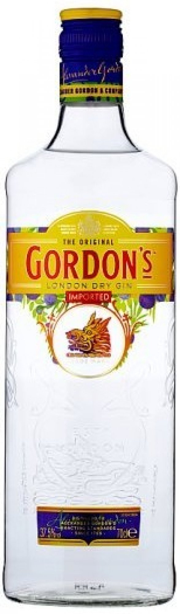 Gordon's Dry Gin 37,5% 0,7 l (čistá fľaša)