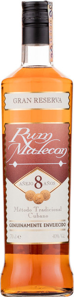Malecon Gran Reserva 8y 40% 0,7 l (čistá fľaša)