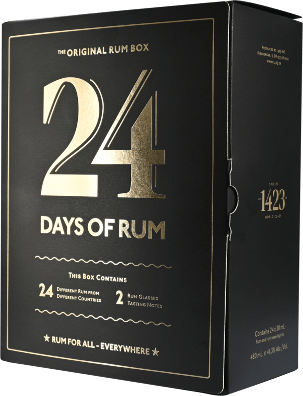 24 Days of Rum Rumový kalendár 2024 42,5% 24 x 0,02 l (dárčekové balenie kalendár a 2 poháre)